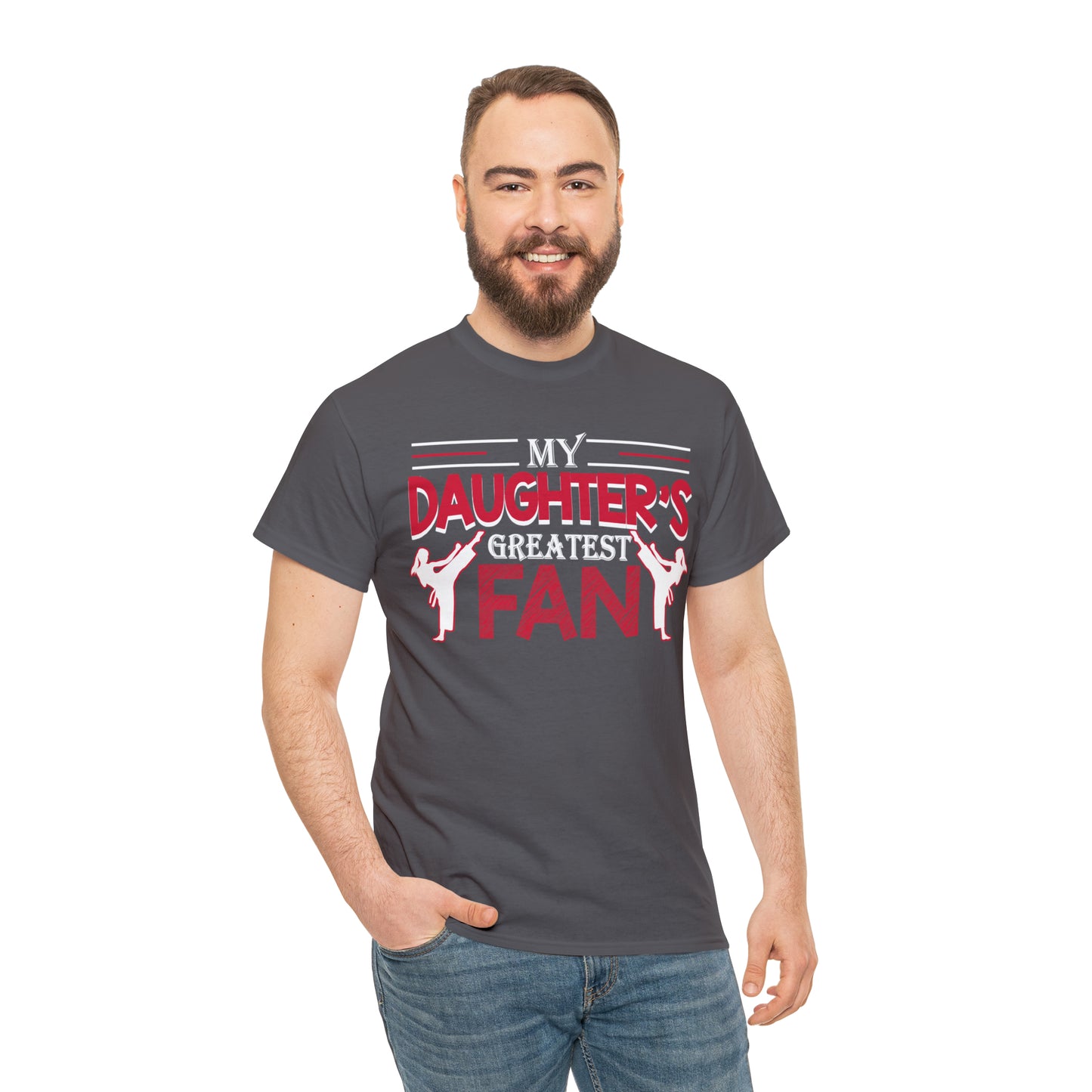My Daughter's Greatest Fan! Shirt For Mom or Dad Heavy Cotton Tee