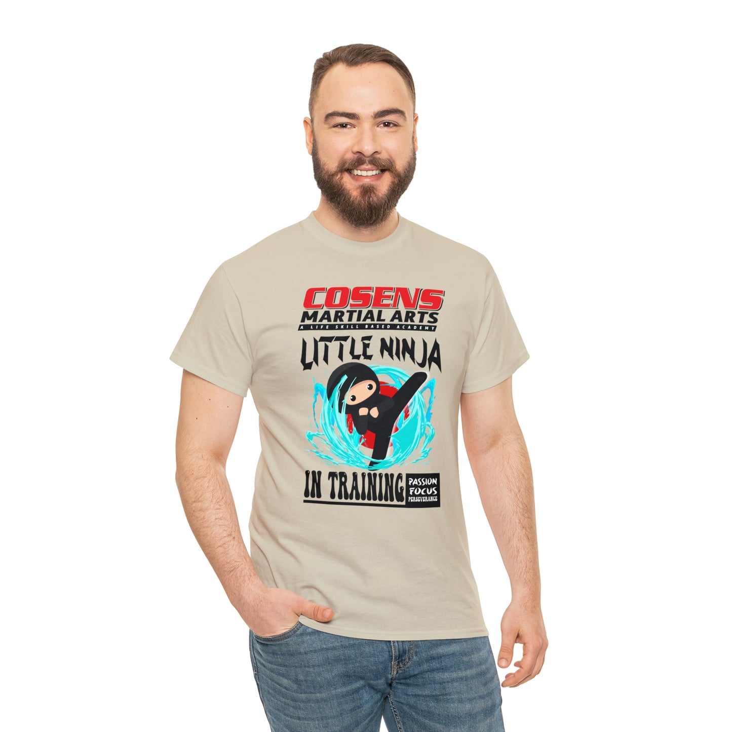 Adult "Little Ninja in Training" Cosens Martial Arts Unisex Heavy Cotton Tee Unisex Heavy Cotton Tee