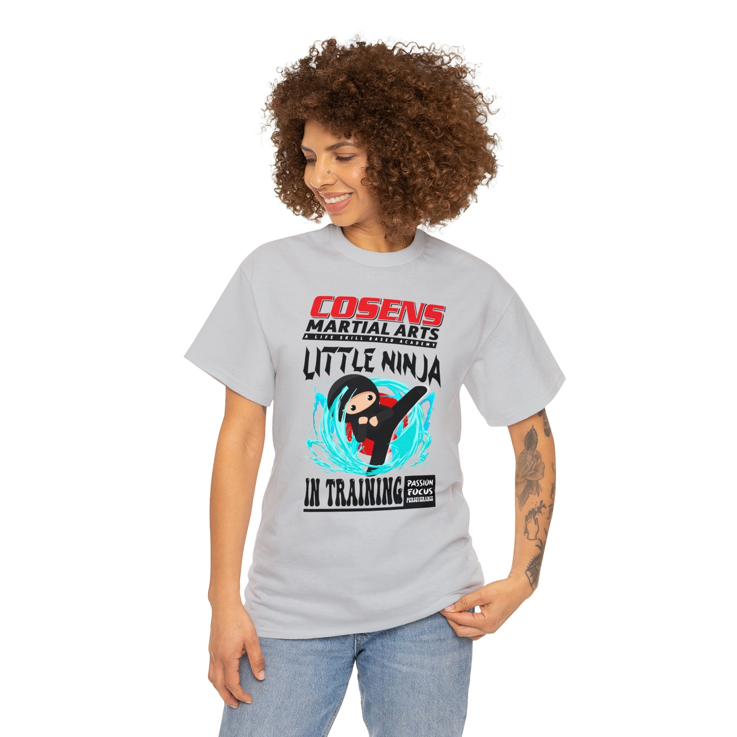 Adult "Little Ninja in Training" Cosens Martial Arts Unisex Heavy Cotton Tee Unisex Heavy Cotton Tee