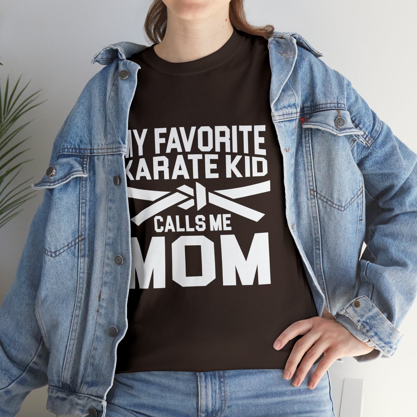 My Favorite Karate Kids Calls Me Mom Life Heavy Cotton Tee