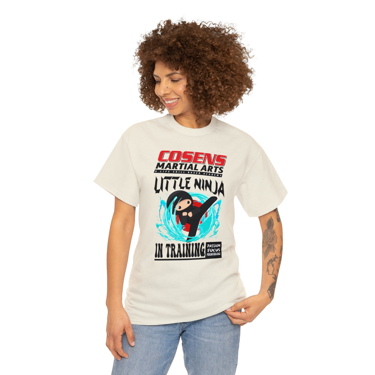 Adult "Little Ninja in Training" Cosens Martial Arts Unisex Heavy Cotton Tee Unisex Heavy Cotton Tee