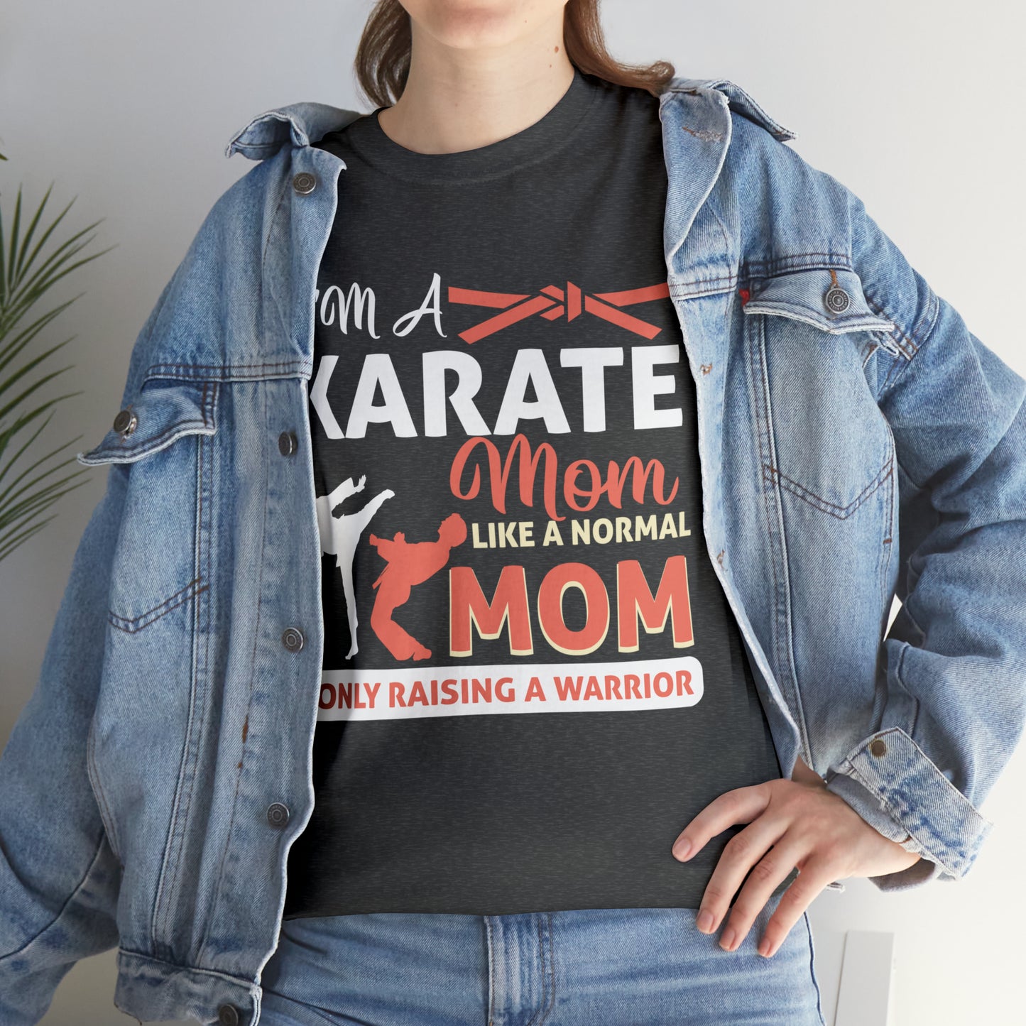 Karate Mom Raising a Warrior Heavy Cotton Tee