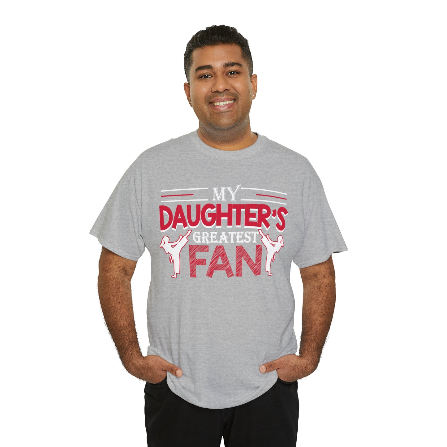 My Daughter's Greatest Fan! Shirt For Mom or Dad Heavy Cotton Tee