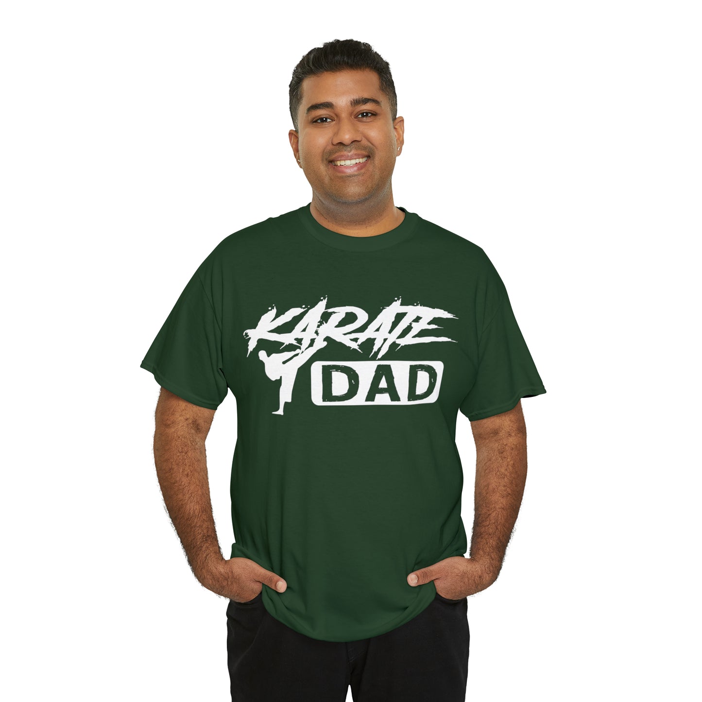 Karate Dad Kicking New Heavy Cotton Tee
