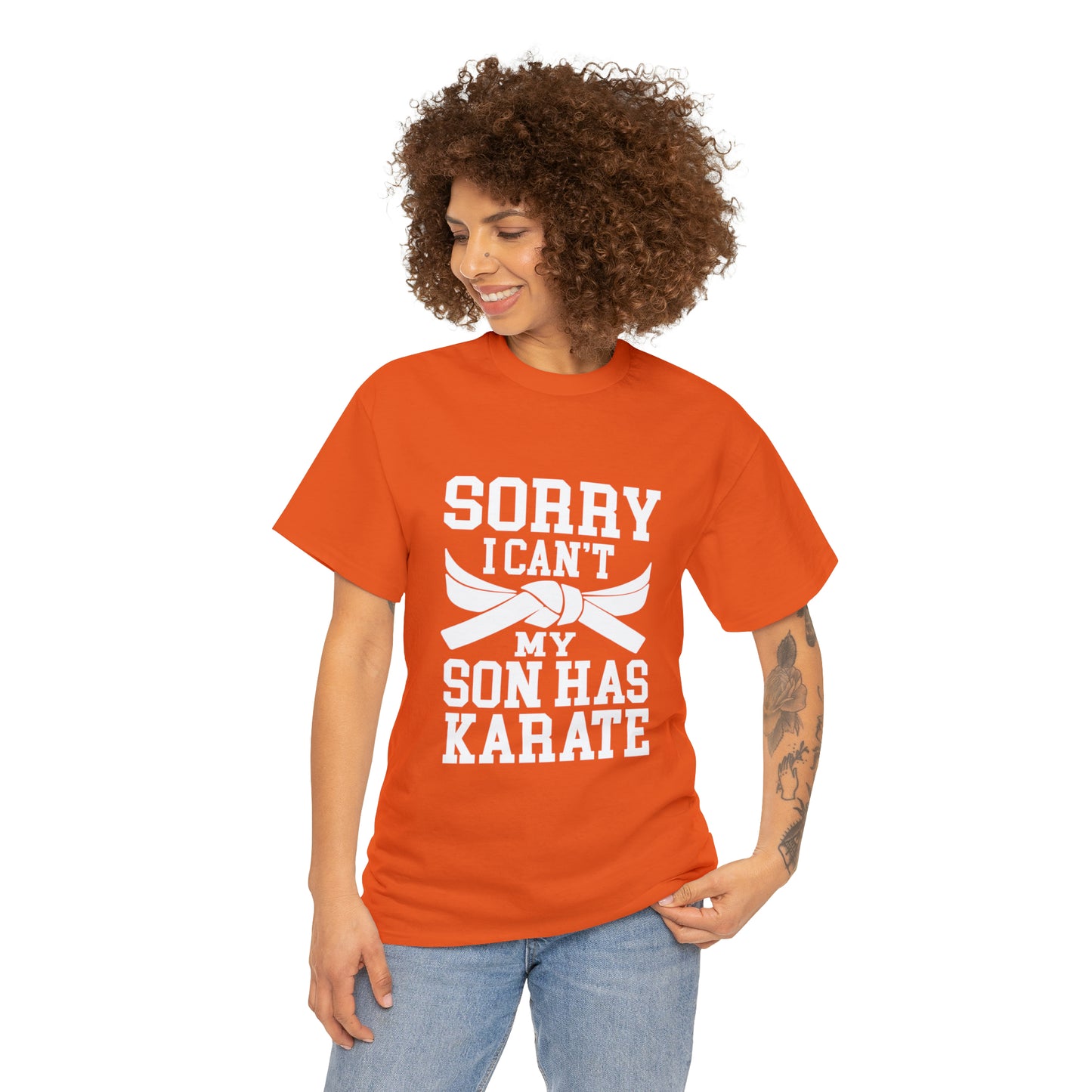 Sorry I Can't Karate Shirt, Shirt For Mom or Dad Heavy Cotton Tee