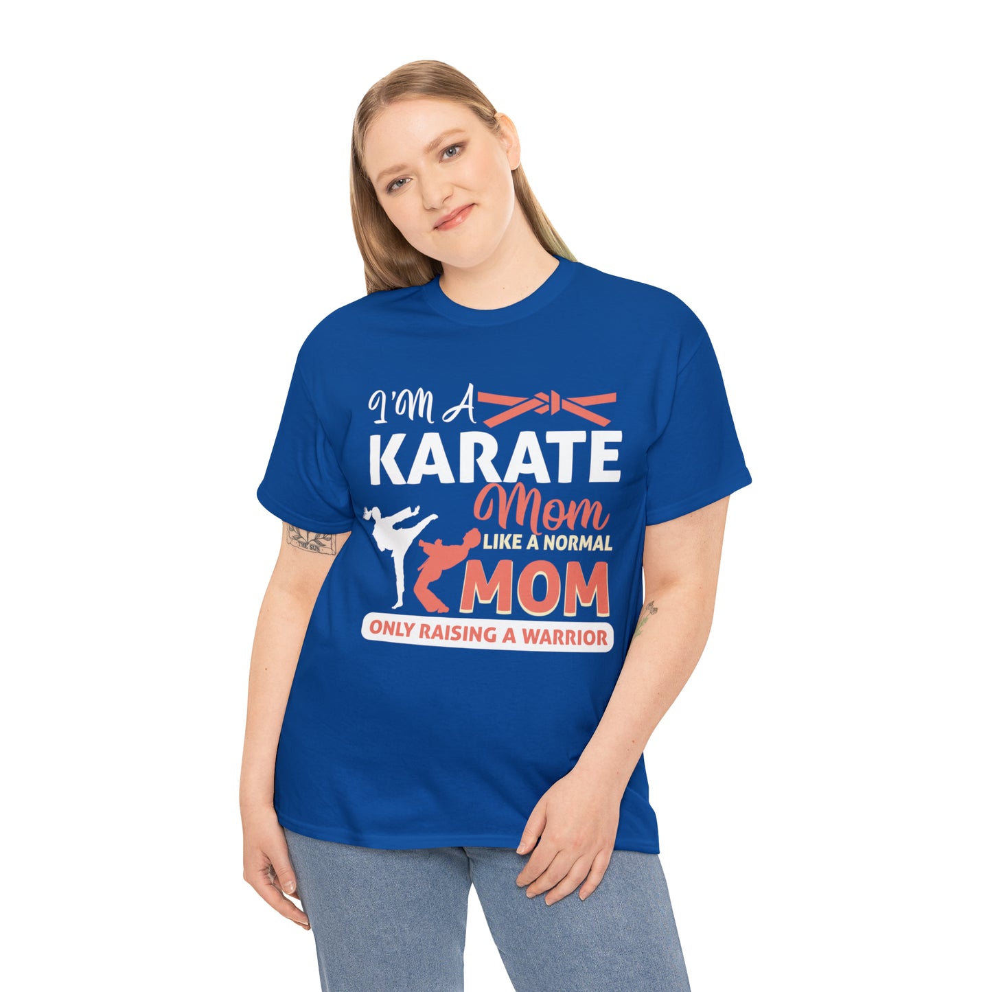 Karate Mom Raising a Warrior Heavy Cotton Tee