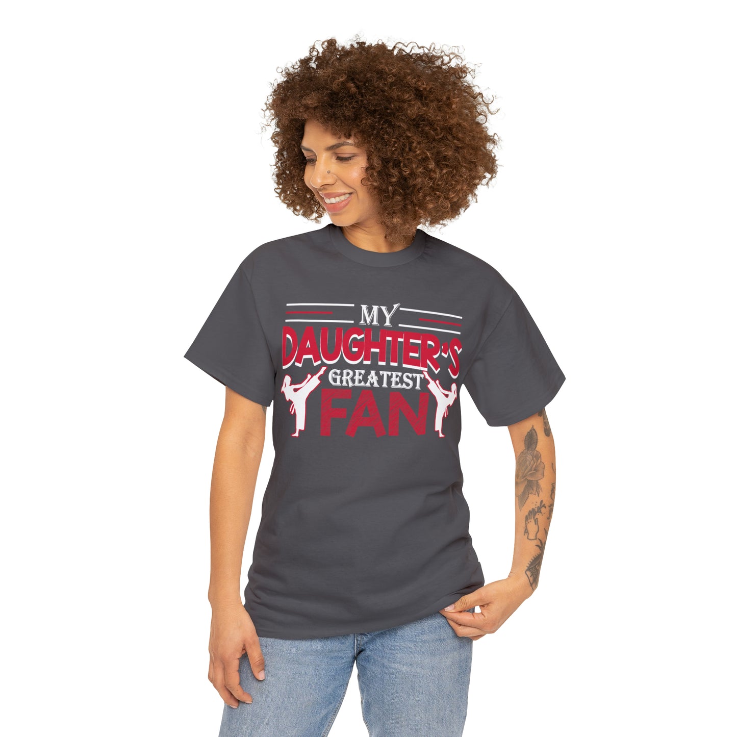 My Daughter's Greatest Fan! Shirt For Mom or Dad Heavy Cotton Tee