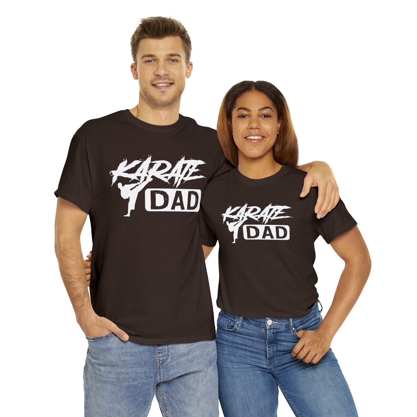 Karate Dad Kicking New Heavy Cotton Tee