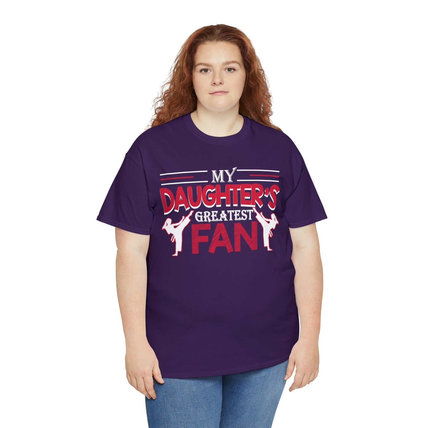 My Daughter's Greatest Fan! Shirt For Mom or Dad Heavy Cotton Tee