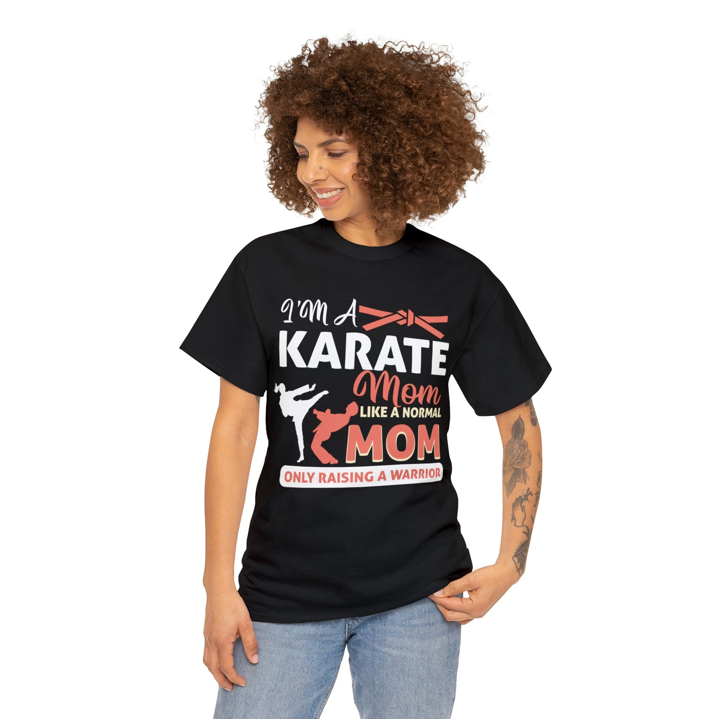Karate Mom Raising a Warrior Heavy Cotton Tee