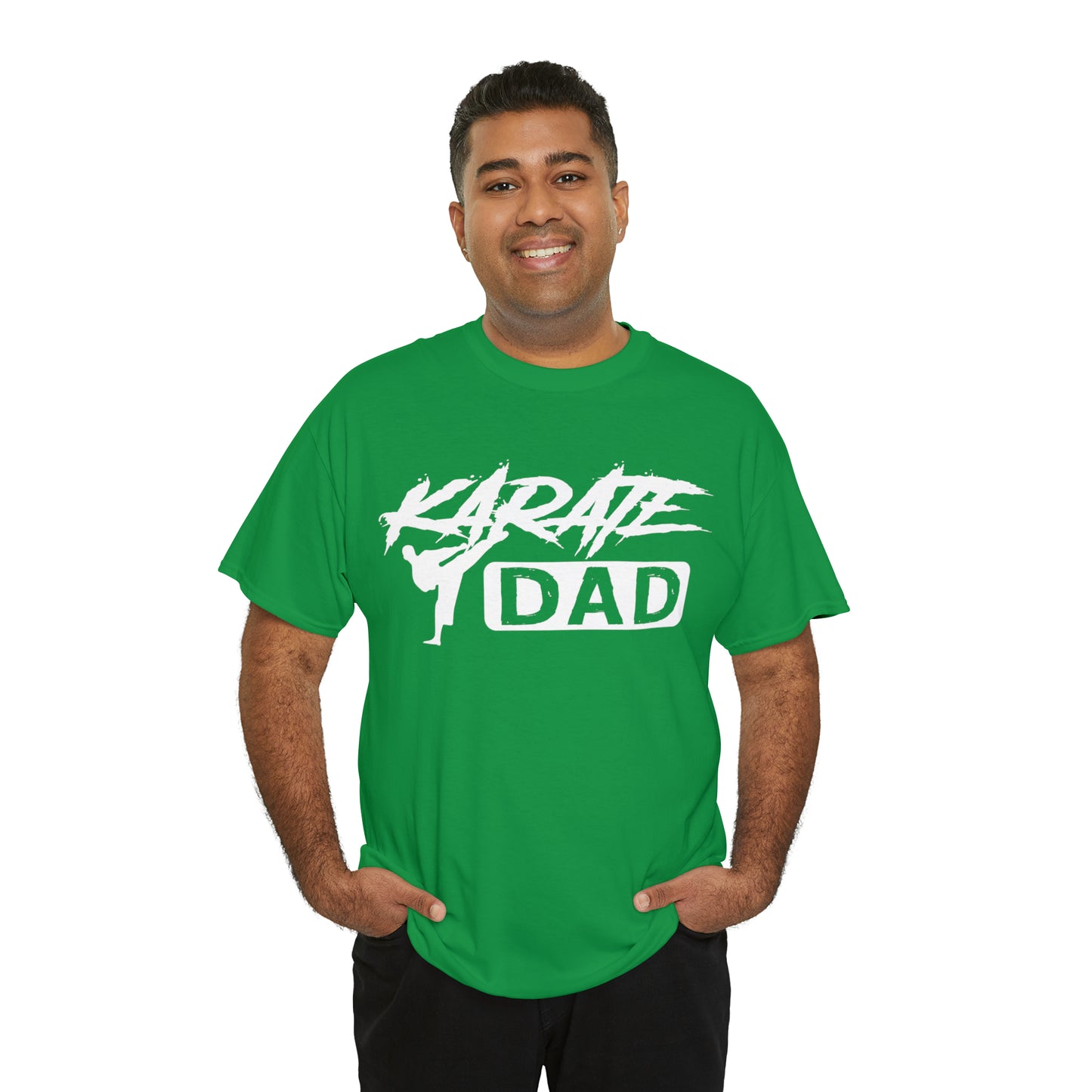 Karate Dad Kicking New Heavy Cotton Tee