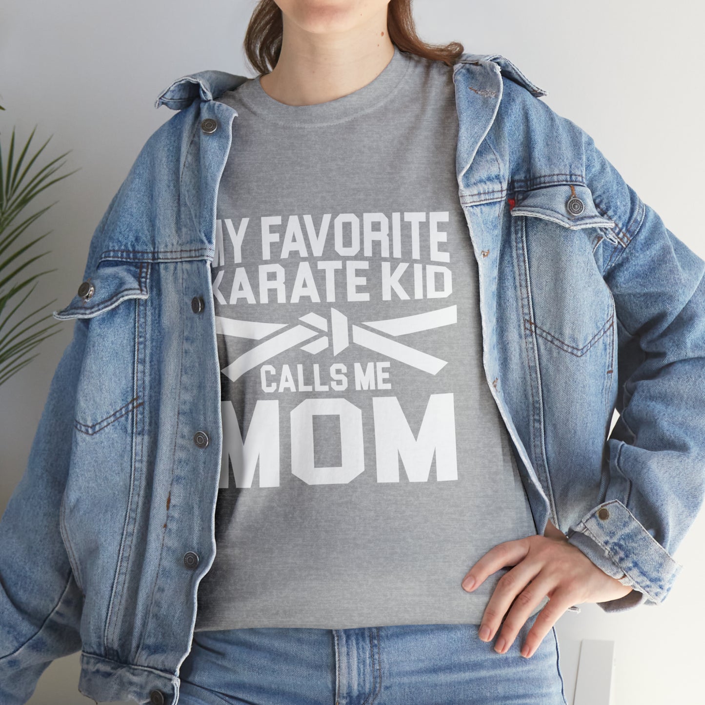 My Favorite Karate Kids Calls Me Mom Life Heavy Cotton Tee
