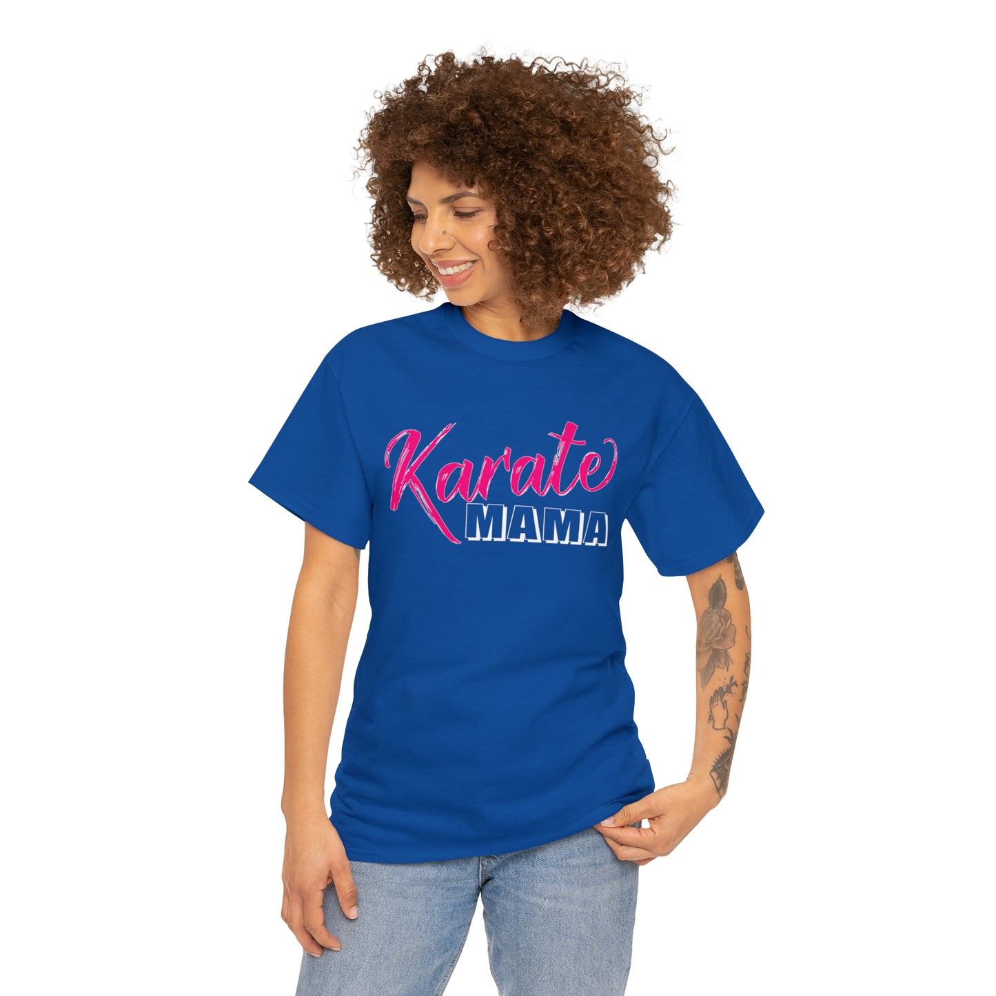 Karate Mama, Shirts For Mom, Heavy Cotton T-Shirt