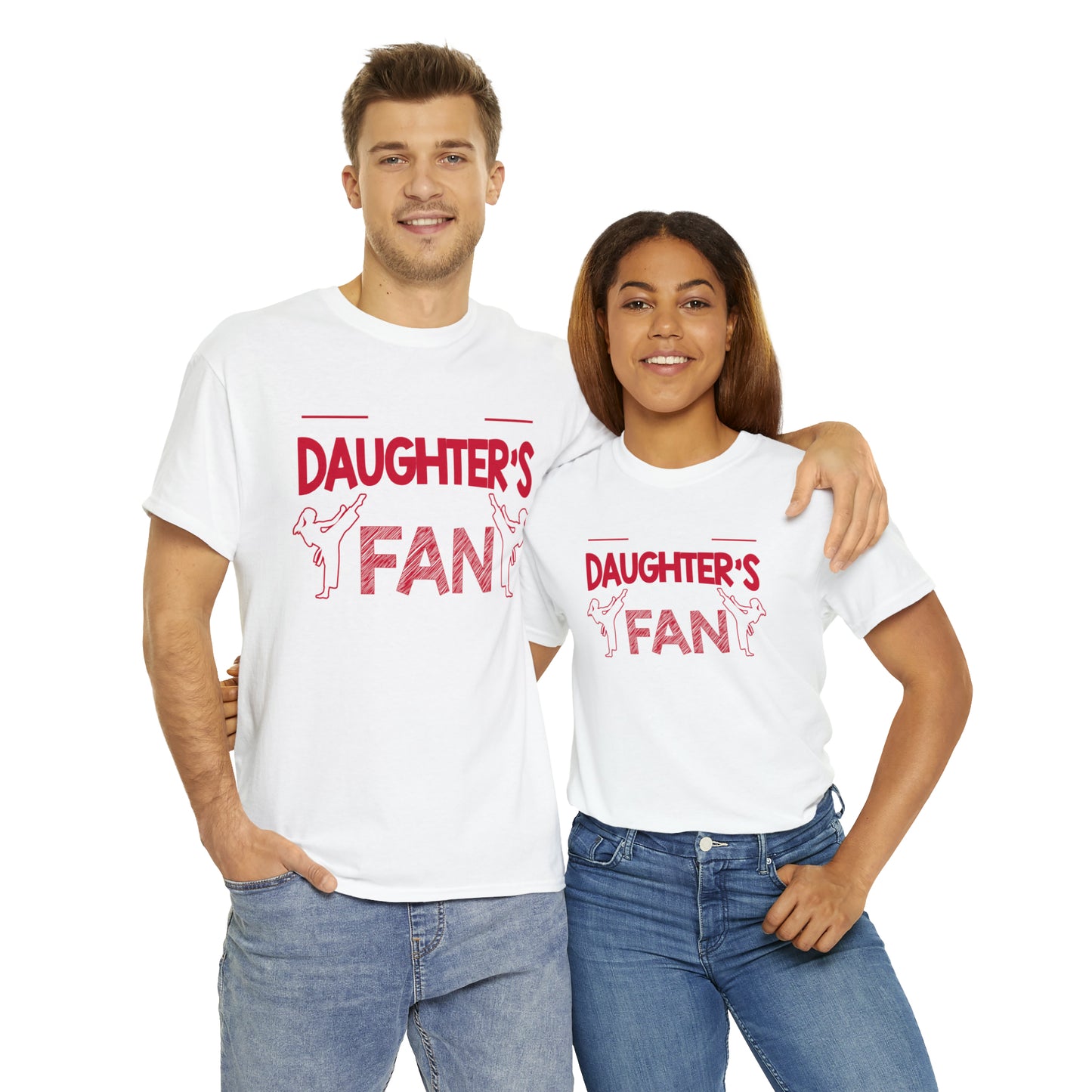 My Daughter's Greatest Fan! Shirt For Mom or Dad Heavy Cotton Tee
