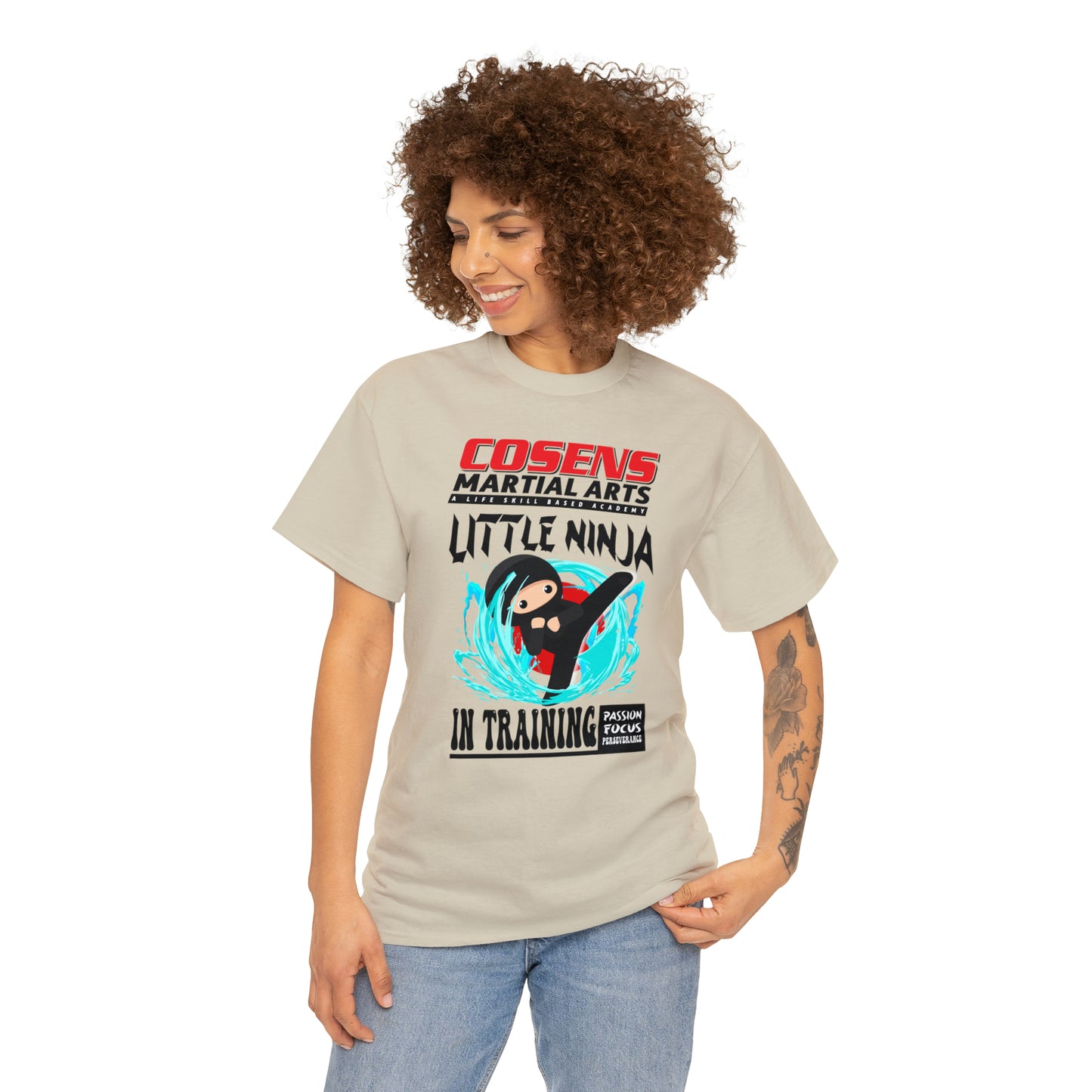 Adult "Little Ninja in Training" Cosens Martial Arts Unisex Heavy Cotton Tee Unisex Heavy Cotton Tee