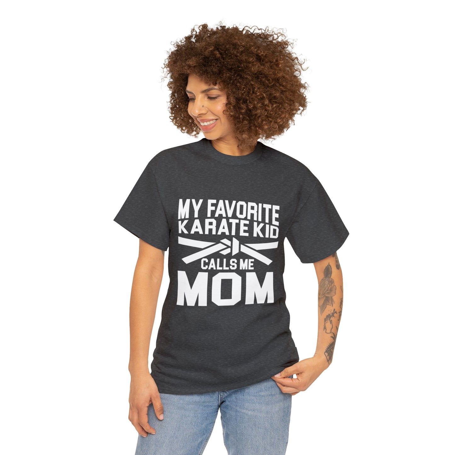 My Favorite Karate Kids Calls Me Mom Life Heavy Cotton Tee