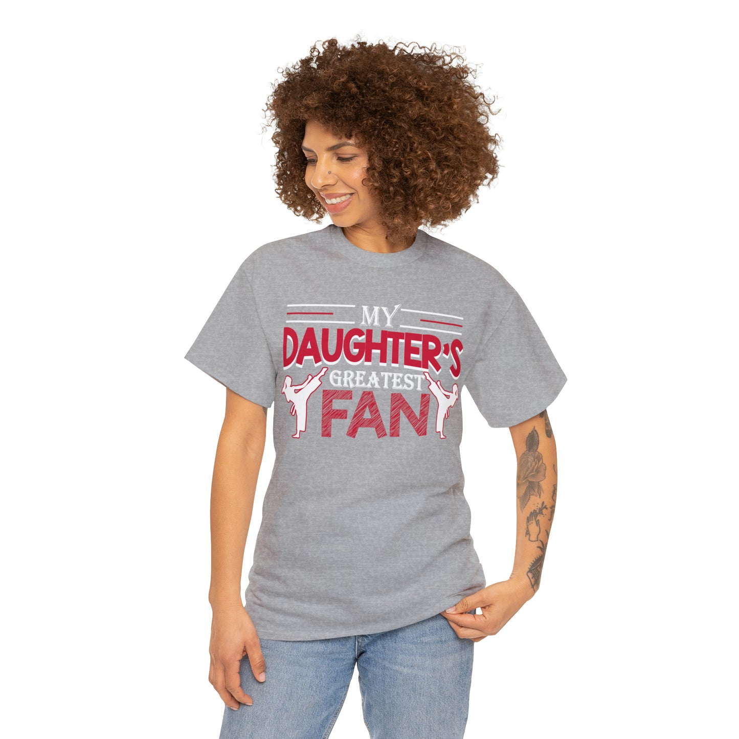 My Daughter's Greatest Fan! Shirt For Mom or Dad Heavy Cotton Tee