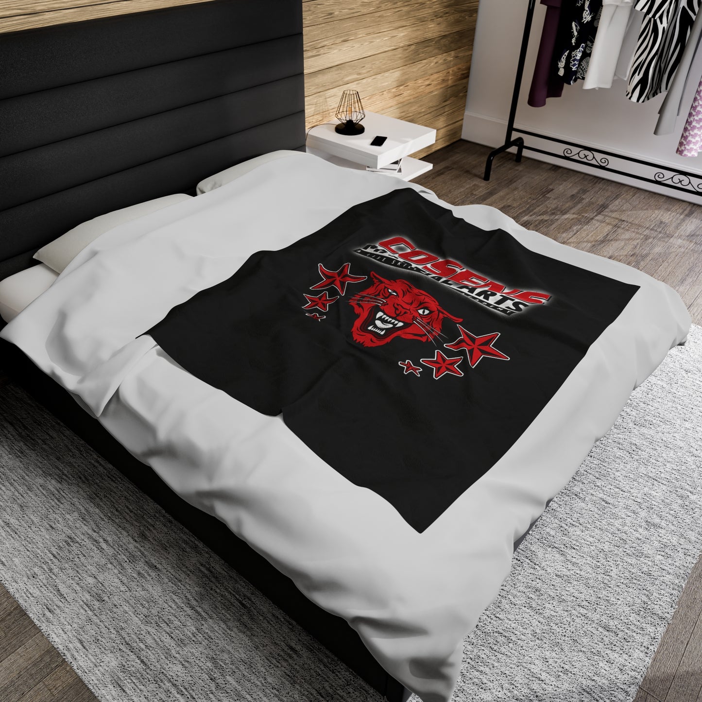 Fierce Comfort – Cosens Martial Arts Tiger Emblem Blanket