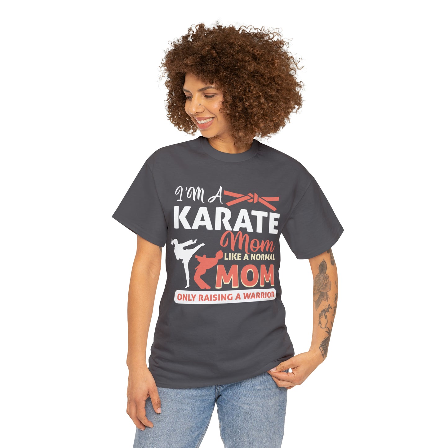 Karate Mom Raising a Warrior Heavy Cotton Tee