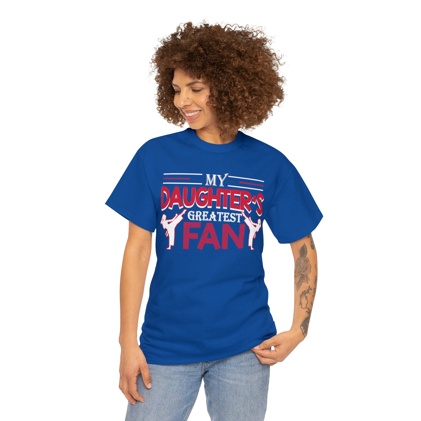 My Daughter's Greatest Fan! Shirt For Mom or Dad Heavy Cotton Tee