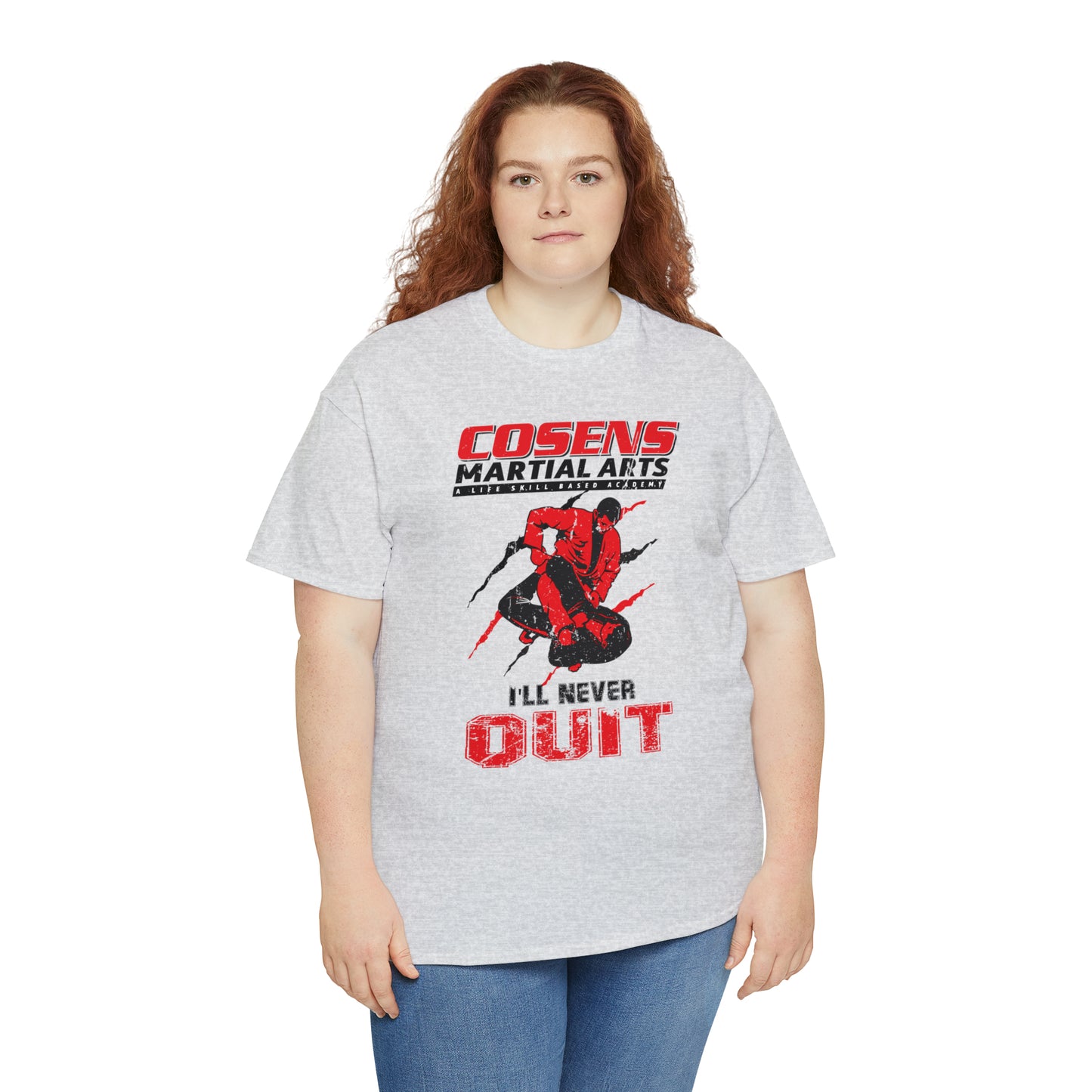 Adult "I'll Never Quit" Cosens Martial Arts Unisex Heavy Cotton Tee Unisex Heavy Cotton Tee