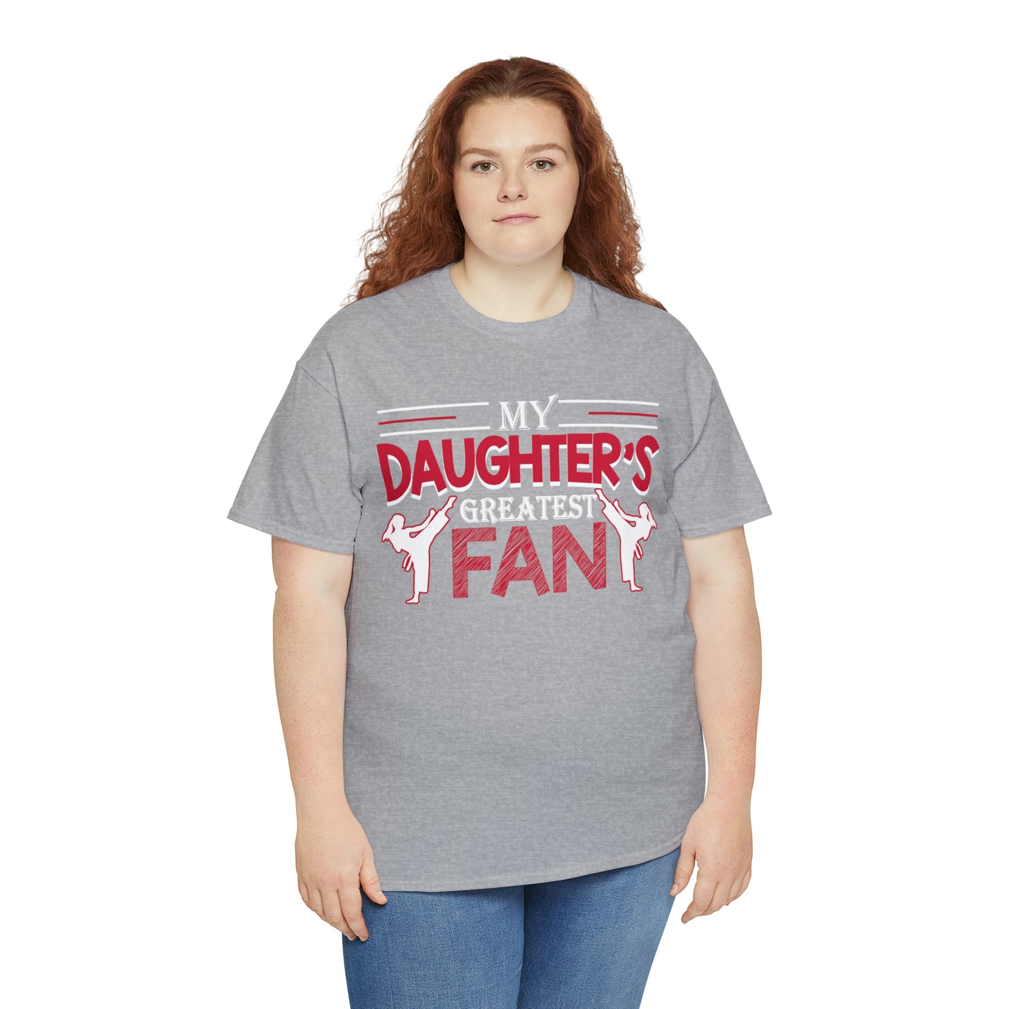 My Daughter's Greatest Fan! Shirt For Mom or Dad Heavy Cotton Tee