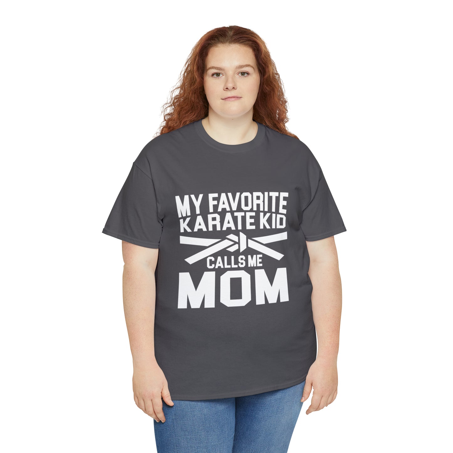 My Favorite Karate Kids Calls Me Mom Life Heavy Cotton Tee