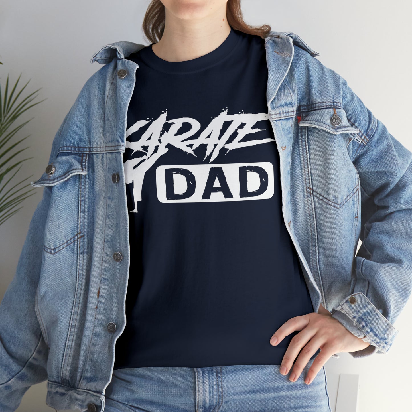 Karate Dad Kicking New Heavy Cotton Tee