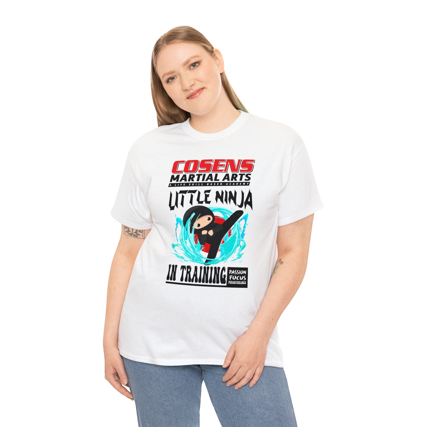 Adult "Little Ninja in Training" Cosens Martial Arts Unisex Heavy Cotton Tee Unisex Heavy Cotton Tee