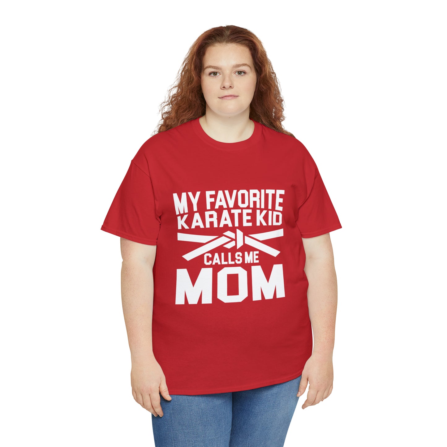 My Favorite Karate Kids Calls Me Mom Life Heavy Cotton Tee