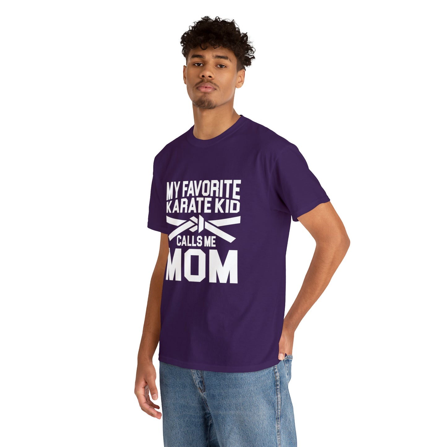 My Favorite Karate Kids Calls Me Mom Life Heavy Cotton Tee