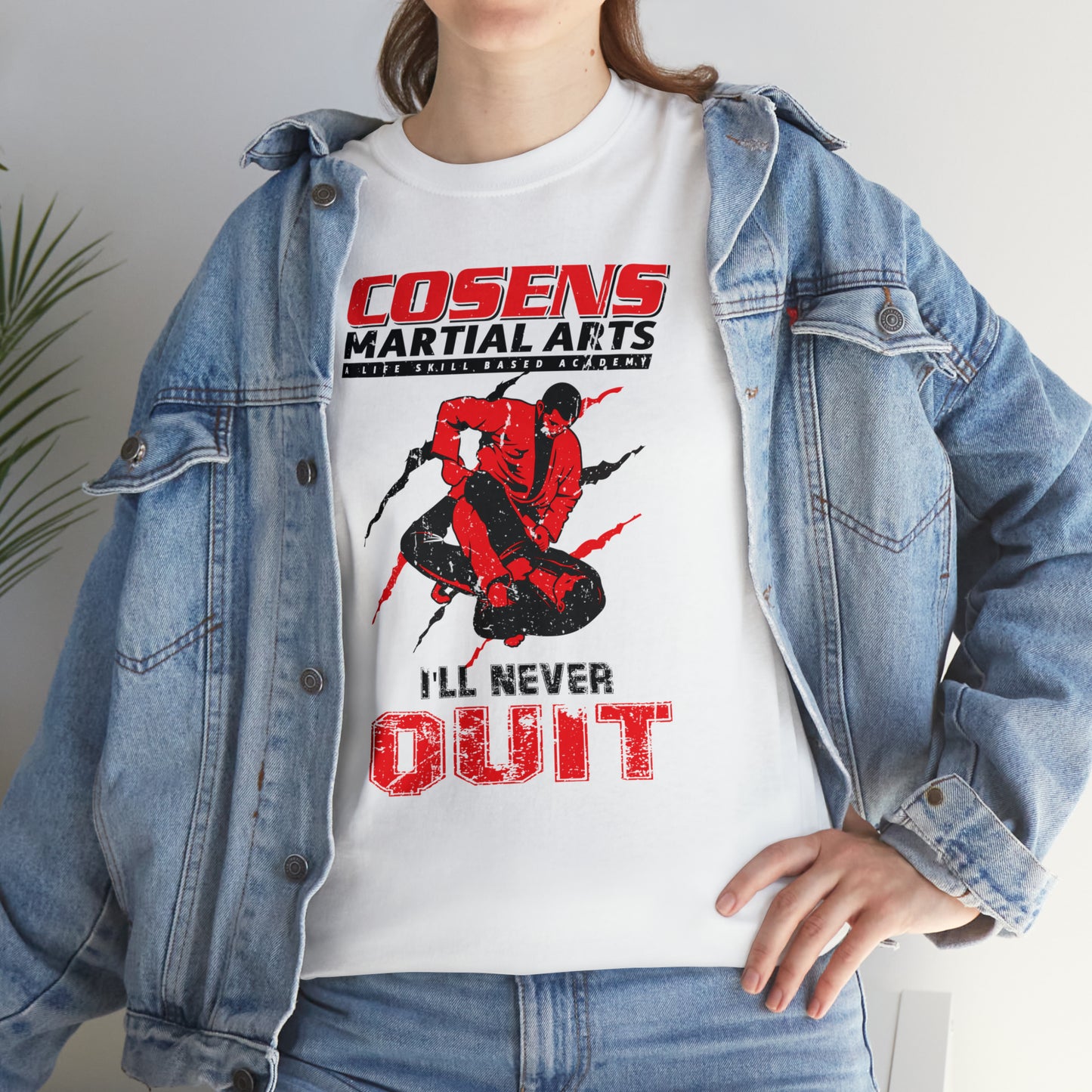 Adult "I'll Never Quit" Cosens Martial Arts Unisex Heavy Cotton Tee Unisex Heavy Cotton Tee