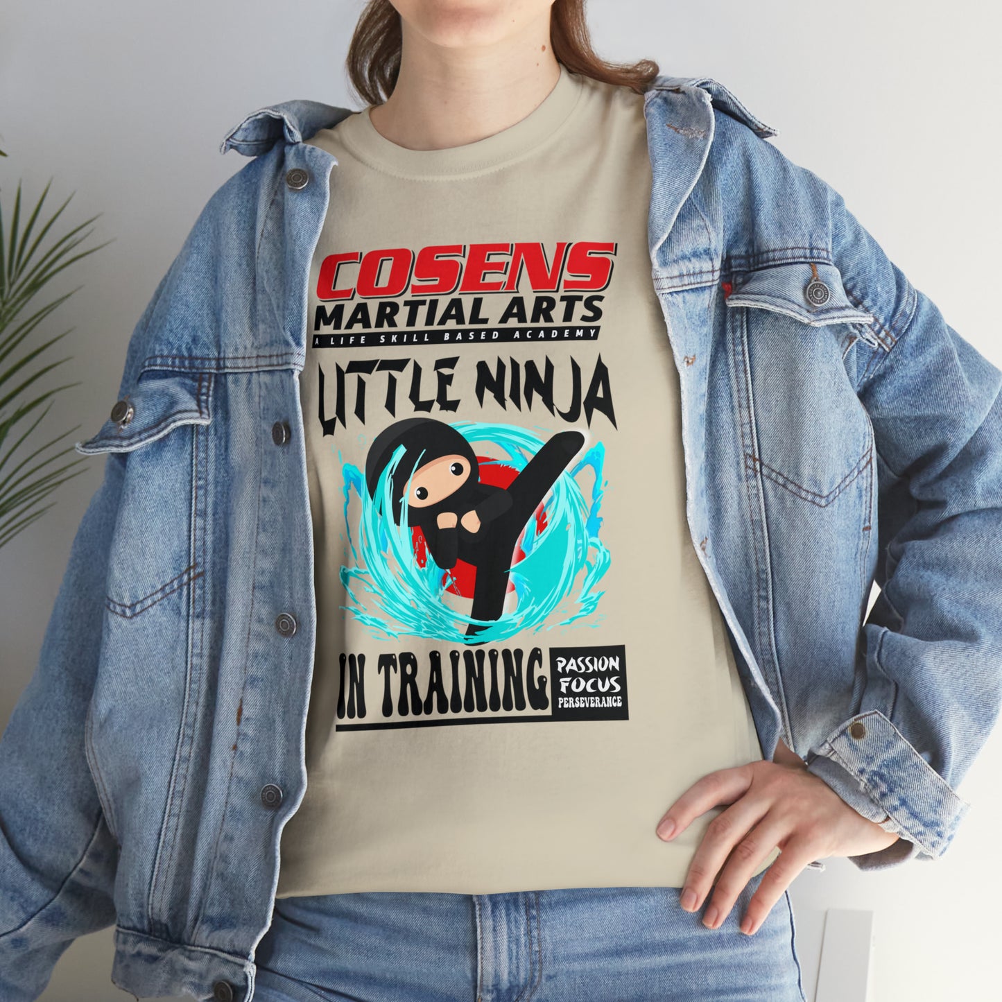 Adult "Little Ninja in Training" Cosens Martial Arts Unisex Heavy Cotton Tee Unisex Heavy Cotton Tee