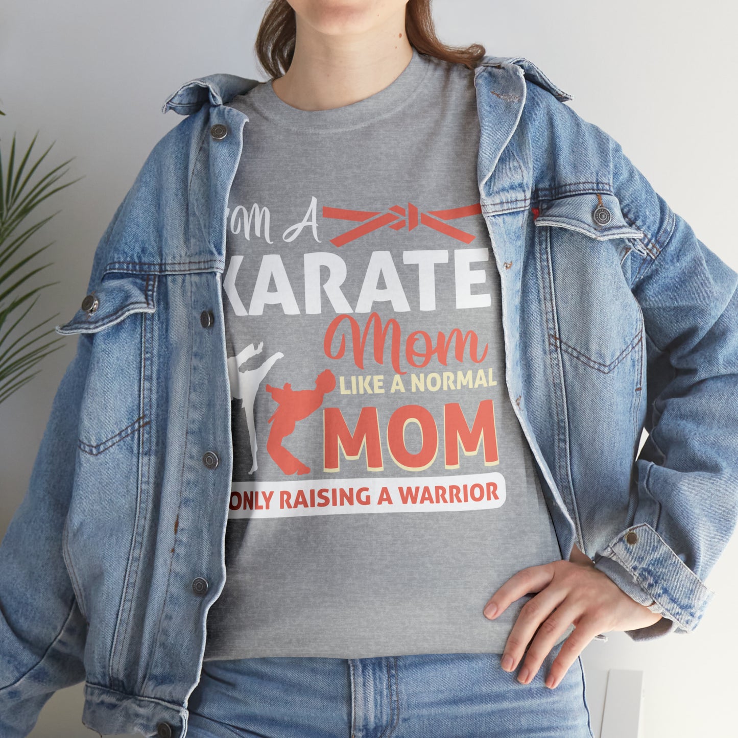 Karate Mom Raising a Warrior Heavy Cotton Tee
