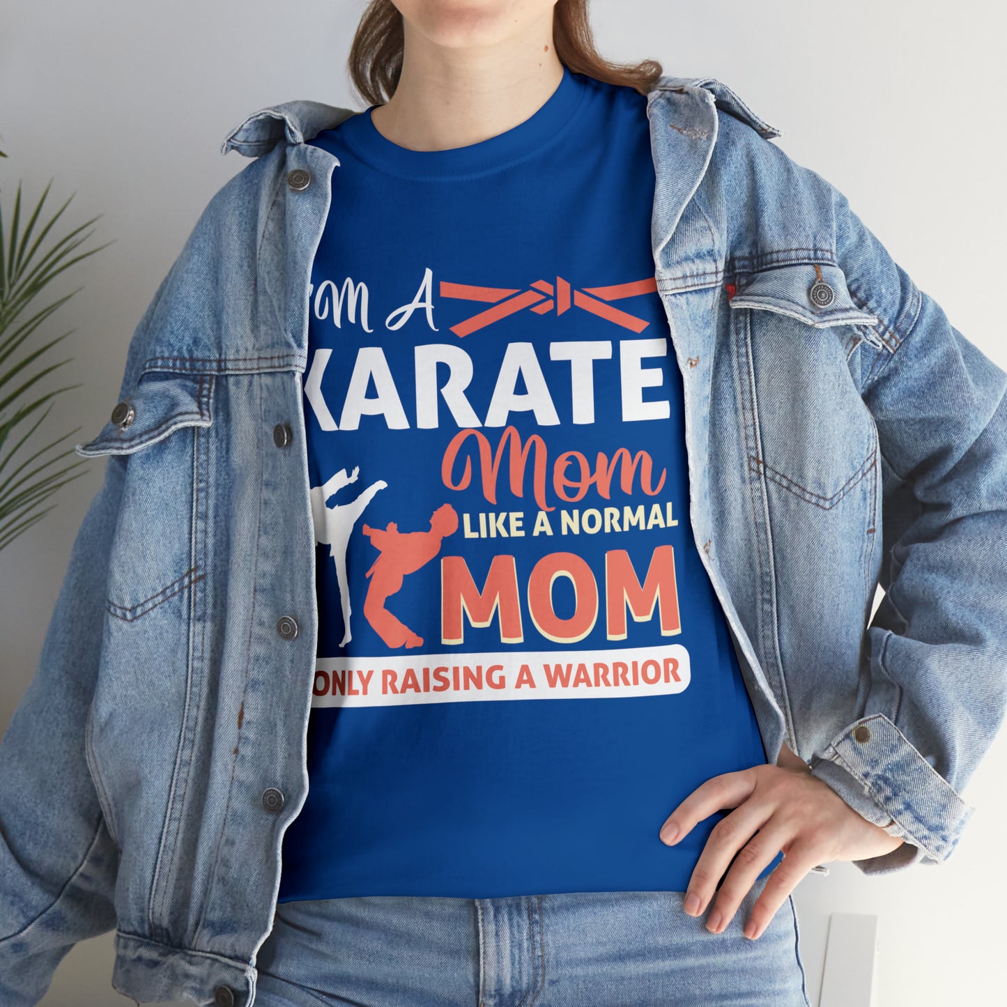 Karate Mom Raising a Warrior Heavy Cotton Tee