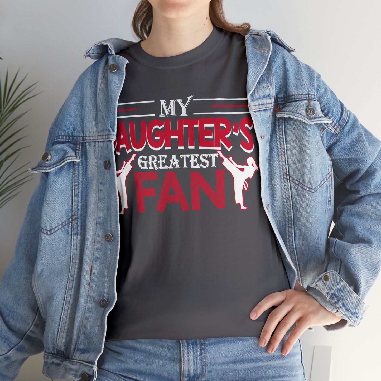 My Daughter's Greatest Fan! Shirt For Mom or Dad Heavy Cotton Tee
