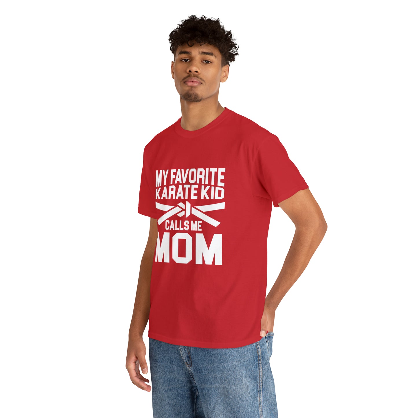 My Favorite Karate Kids Calls Me Mom Life Heavy Cotton Tee