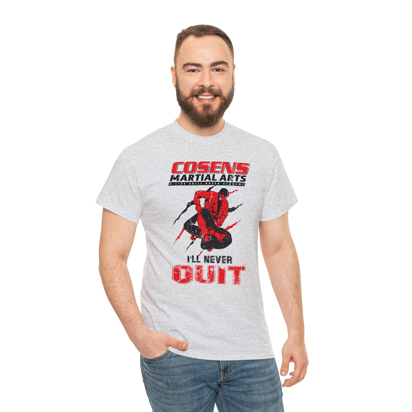 Adult "I'll Never Quit" Cosens Martial Arts Unisex Heavy Cotton Tee Unisex Heavy Cotton Tee