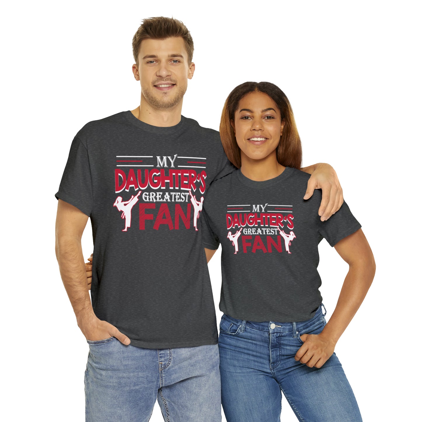 My Daughter's Greatest Fan! Shirt For Mom or Dad Heavy Cotton Tee