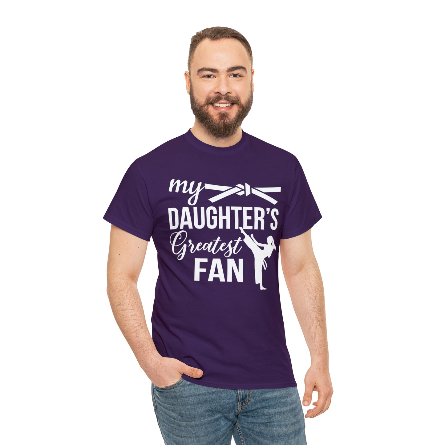 My Daughter's Greatest Fan! Shirt For Moms or Dads Heavy Cotton Tee