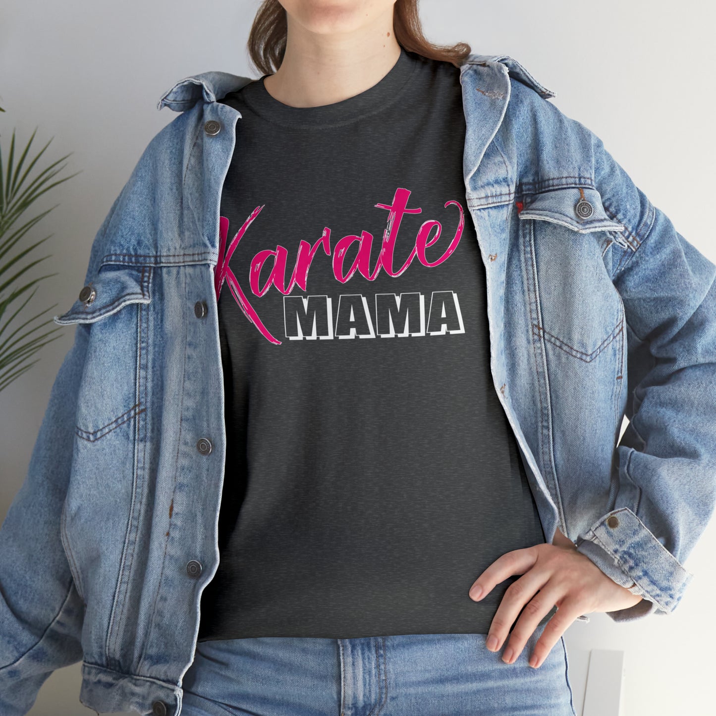 Karate Mama, Shirts For Mom, Heavy Cotton T-Shirt