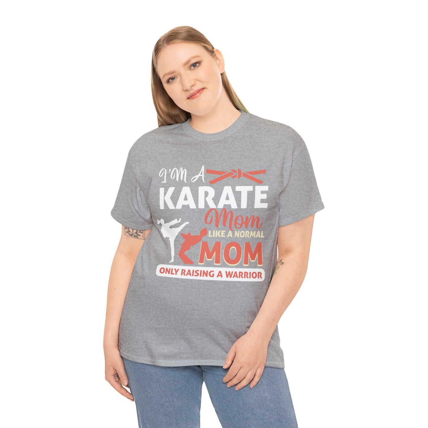 Karate Mom Raising a Warrior Heavy Cotton Tee