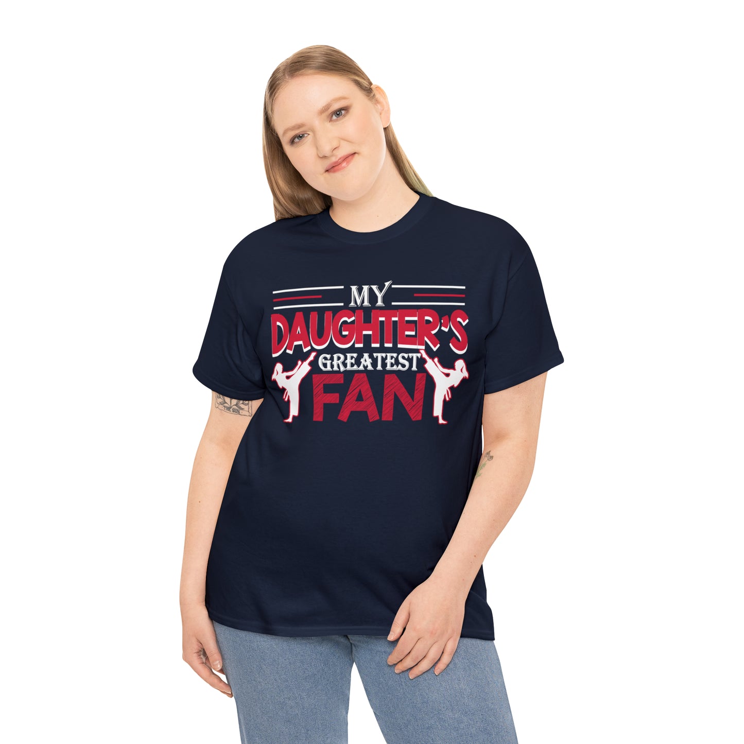 My Daughter's Greatest Fan! Shirt For Mom or Dad Heavy Cotton Tee