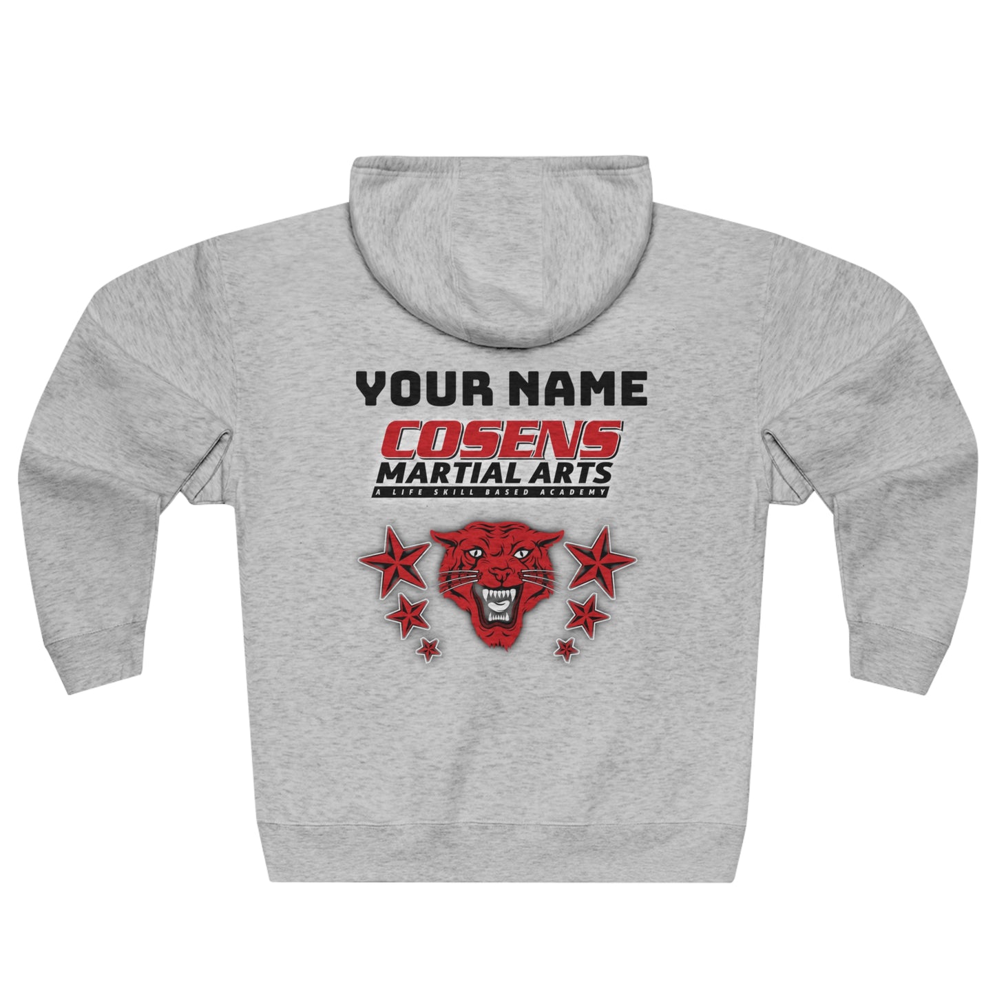 Adult Customized Premium Unisex Full Zip Hoodie (Name on Back)