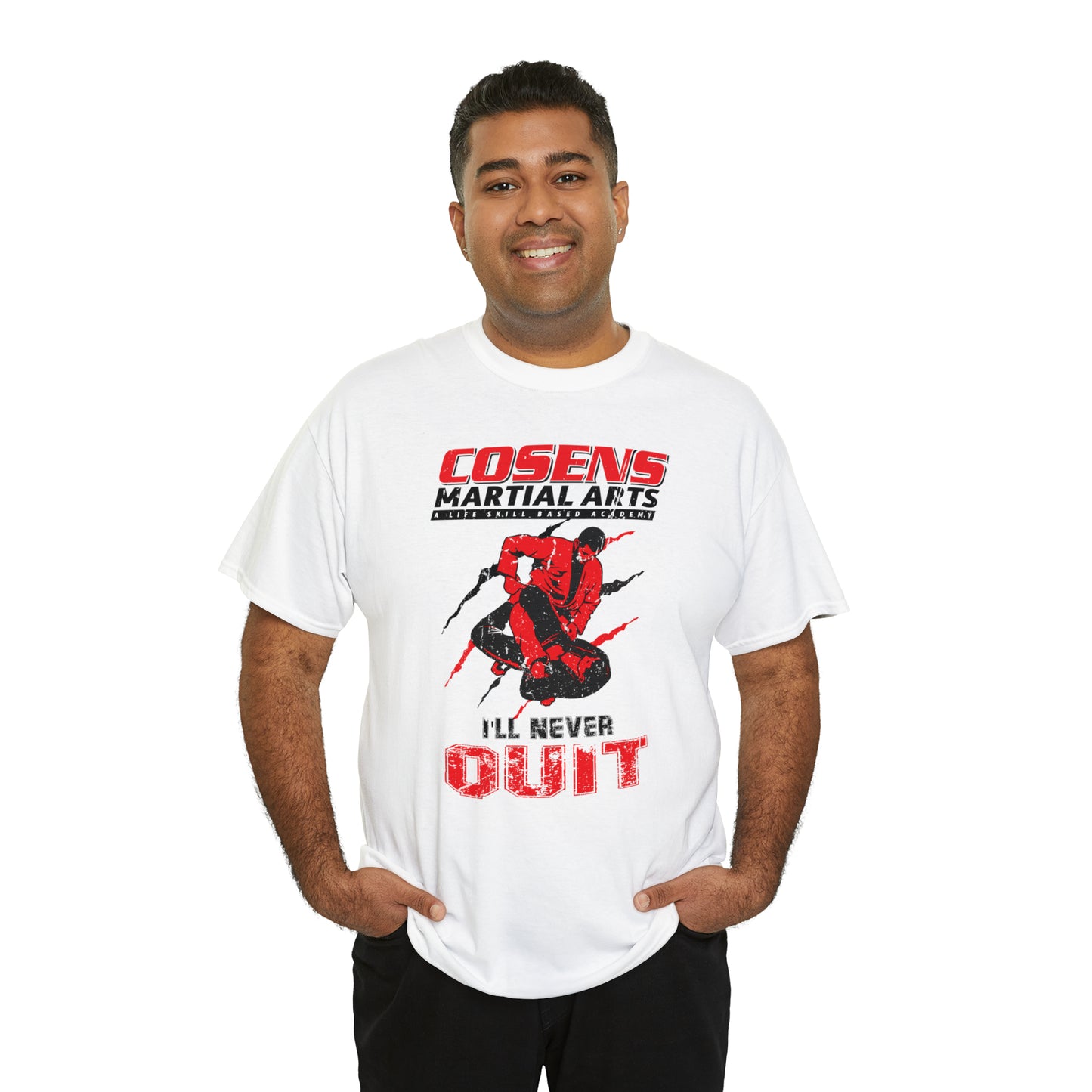 Adult "I'll Never Quit" Cosens Martial Arts Unisex Heavy Cotton Tee Unisex Heavy Cotton Tee
