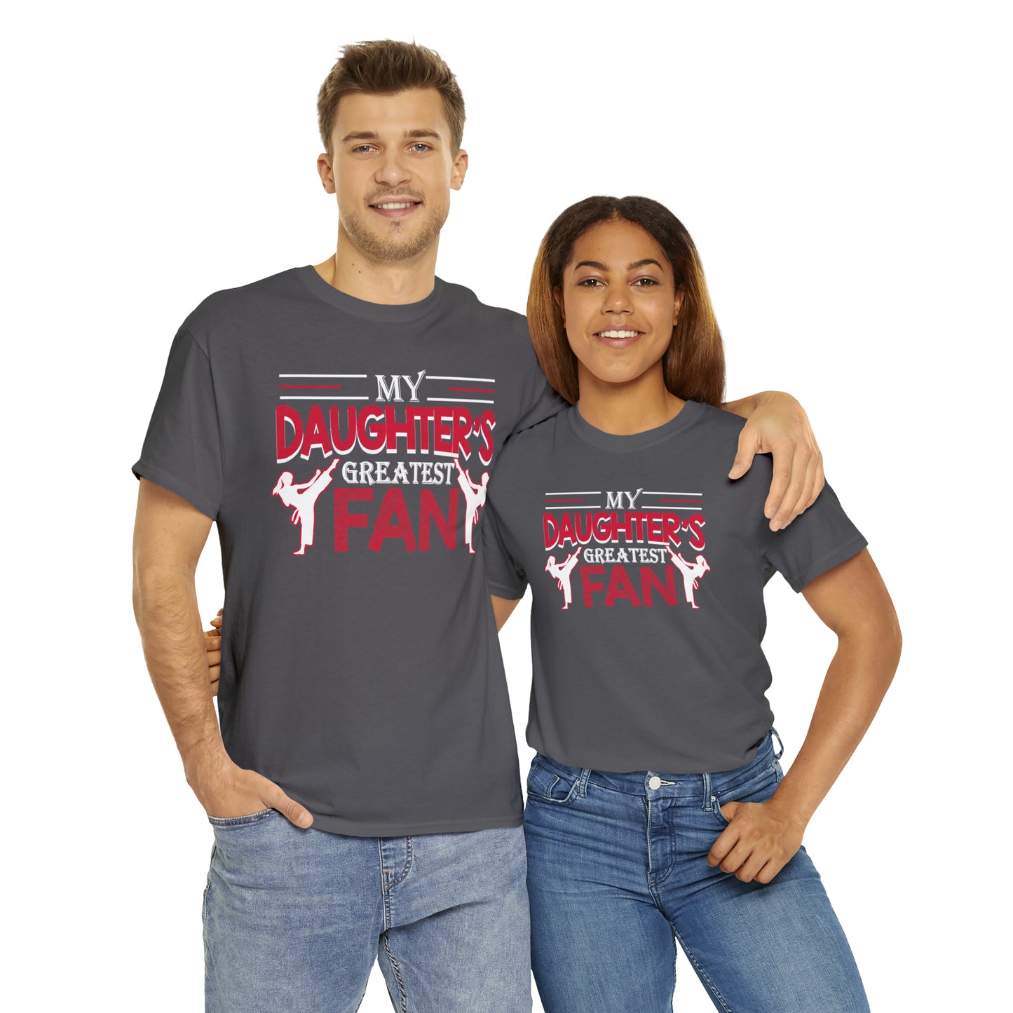 My Daughter's Greatest Fan! Shirt For Mom or Dad Heavy Cotton Tee