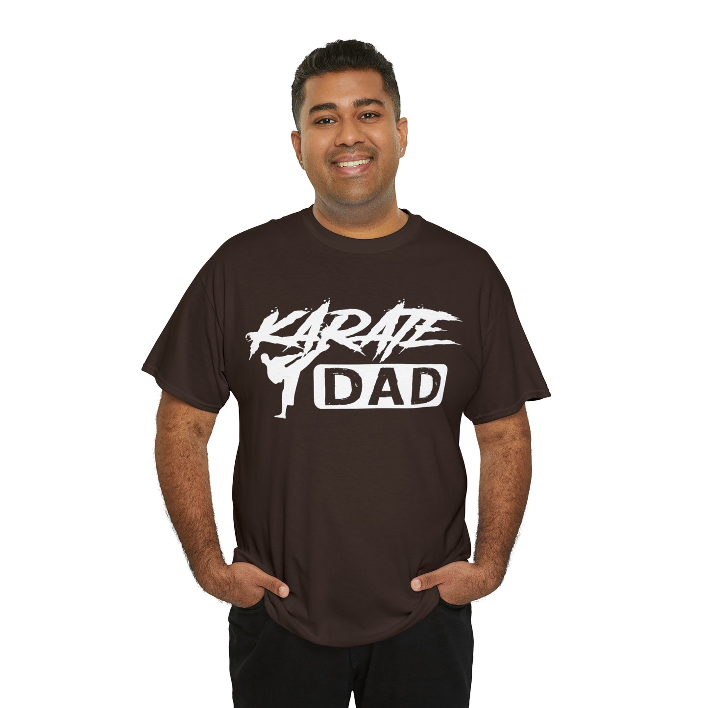 Karate Dad Kicking New Heavy Cotton Tee