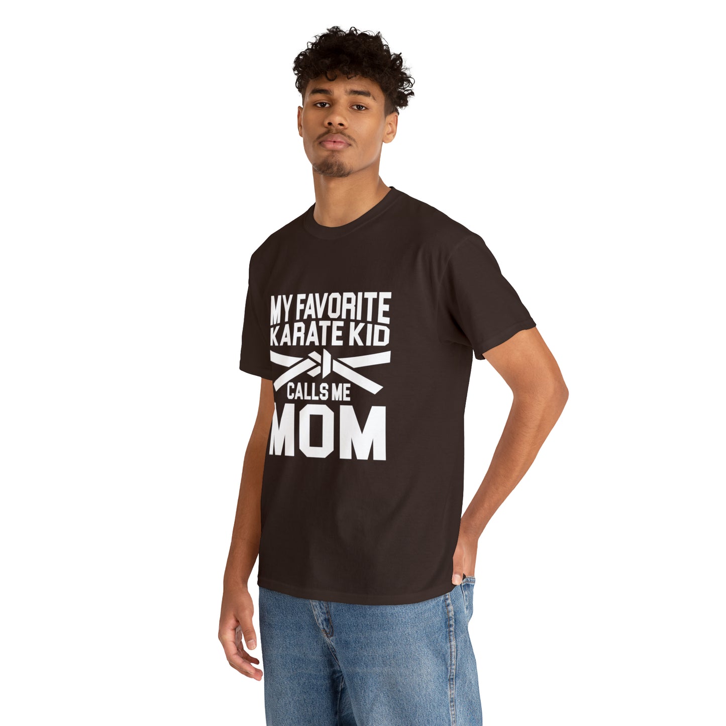 My Favorite Karate Kids Calls Me Mom Life Heavy Cotton Tee