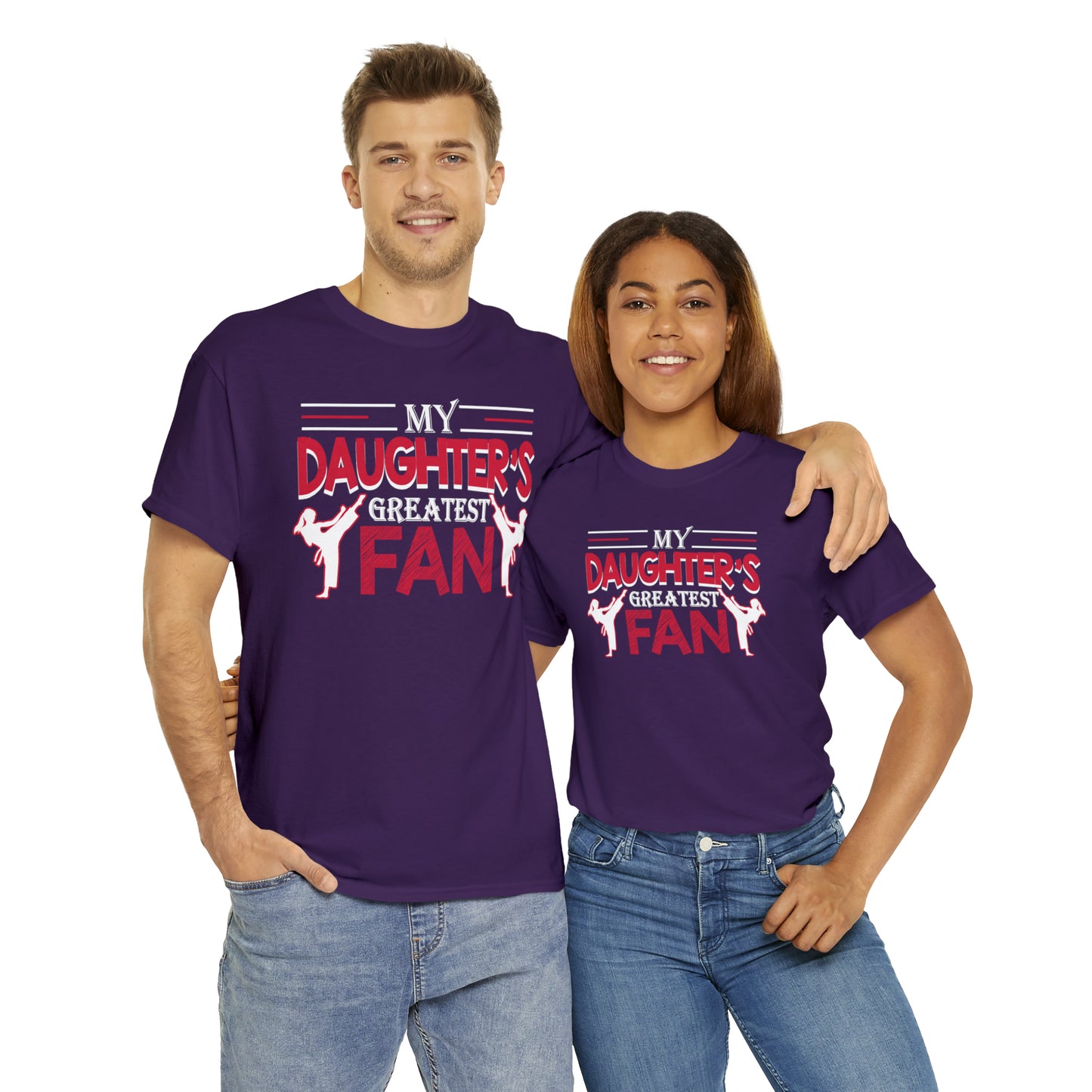 My Daughter's Greatest Fan! Shirt For Mom or Dad Heavy Cotton Tee