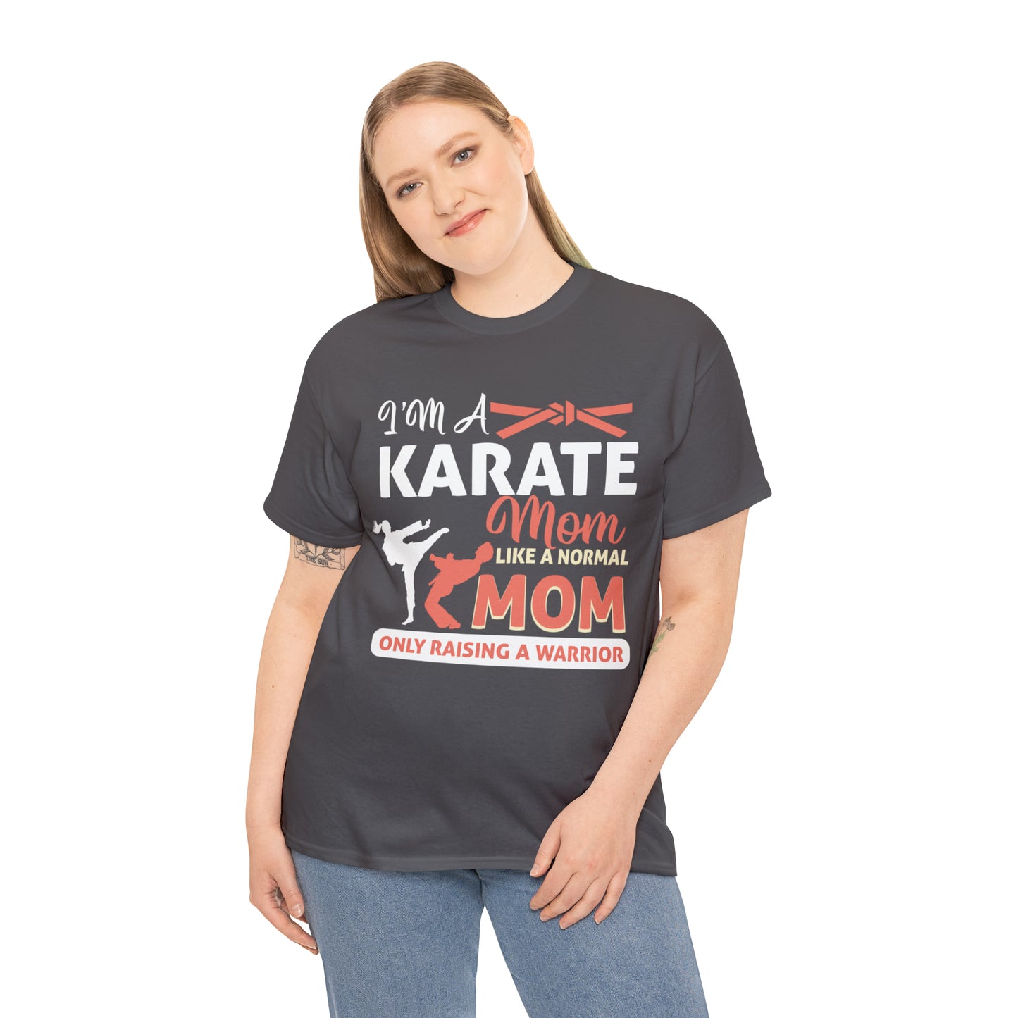 Karate Mom Raising a Warrior Heavy Cotton Tee